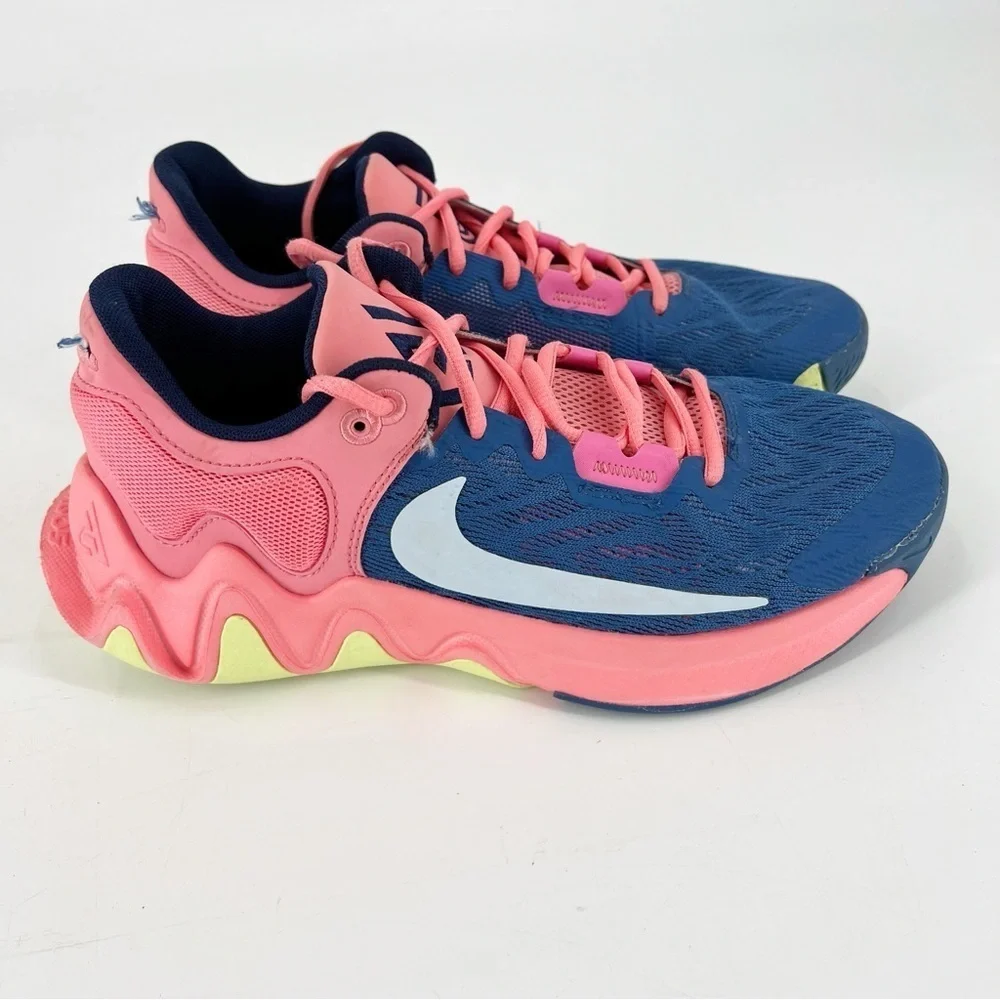 Nike Giannis Immortality 2 Dark Marina Blue Pink Basketball Sneakers Size 8